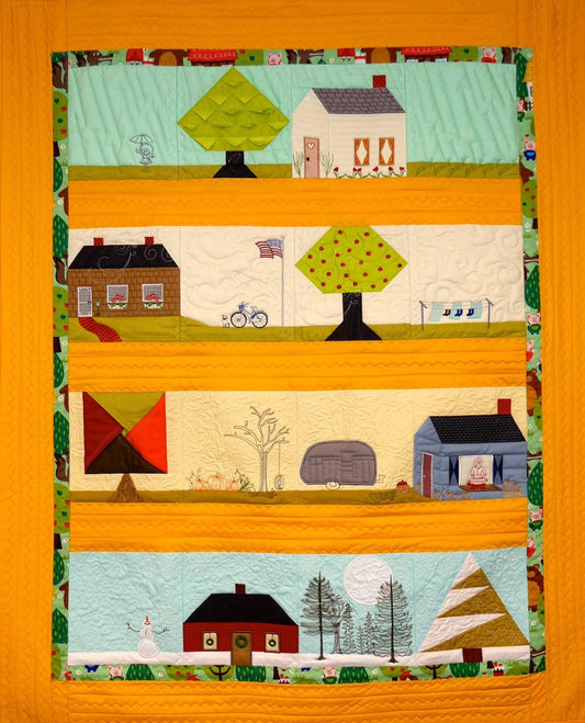 Where The Heart Is Row Quilt - Digital Download
