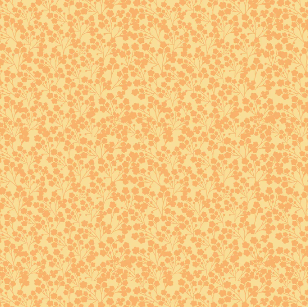 1 Yard Pre-Cut Fabric - Wildflowers Yellow