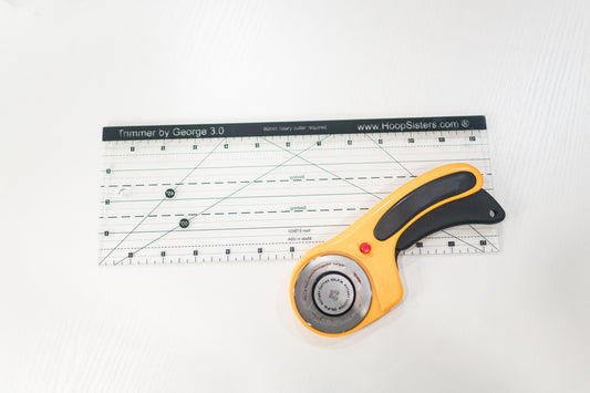 Rotary cutter NOT included with Trimmer By George.