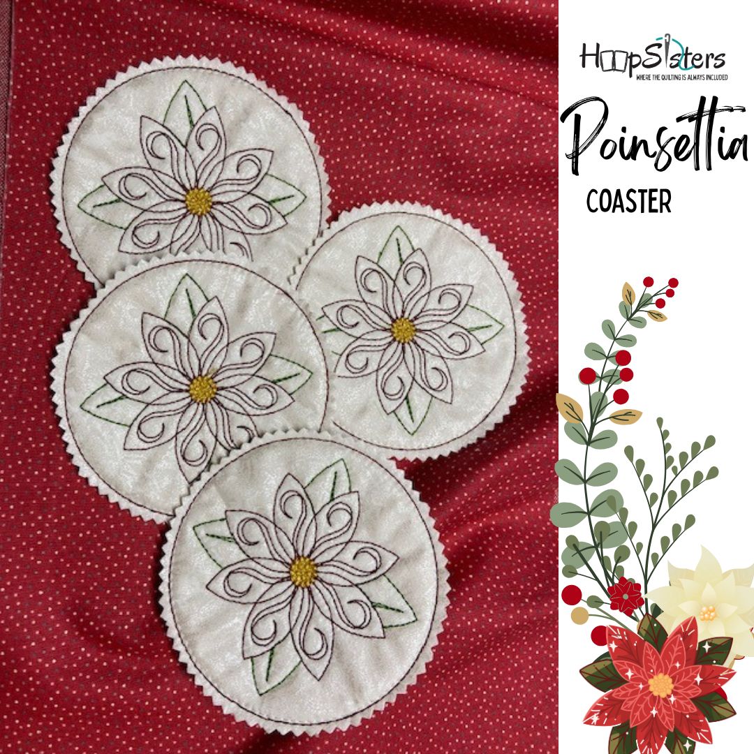 Redwork Poinsettia - Digital Download