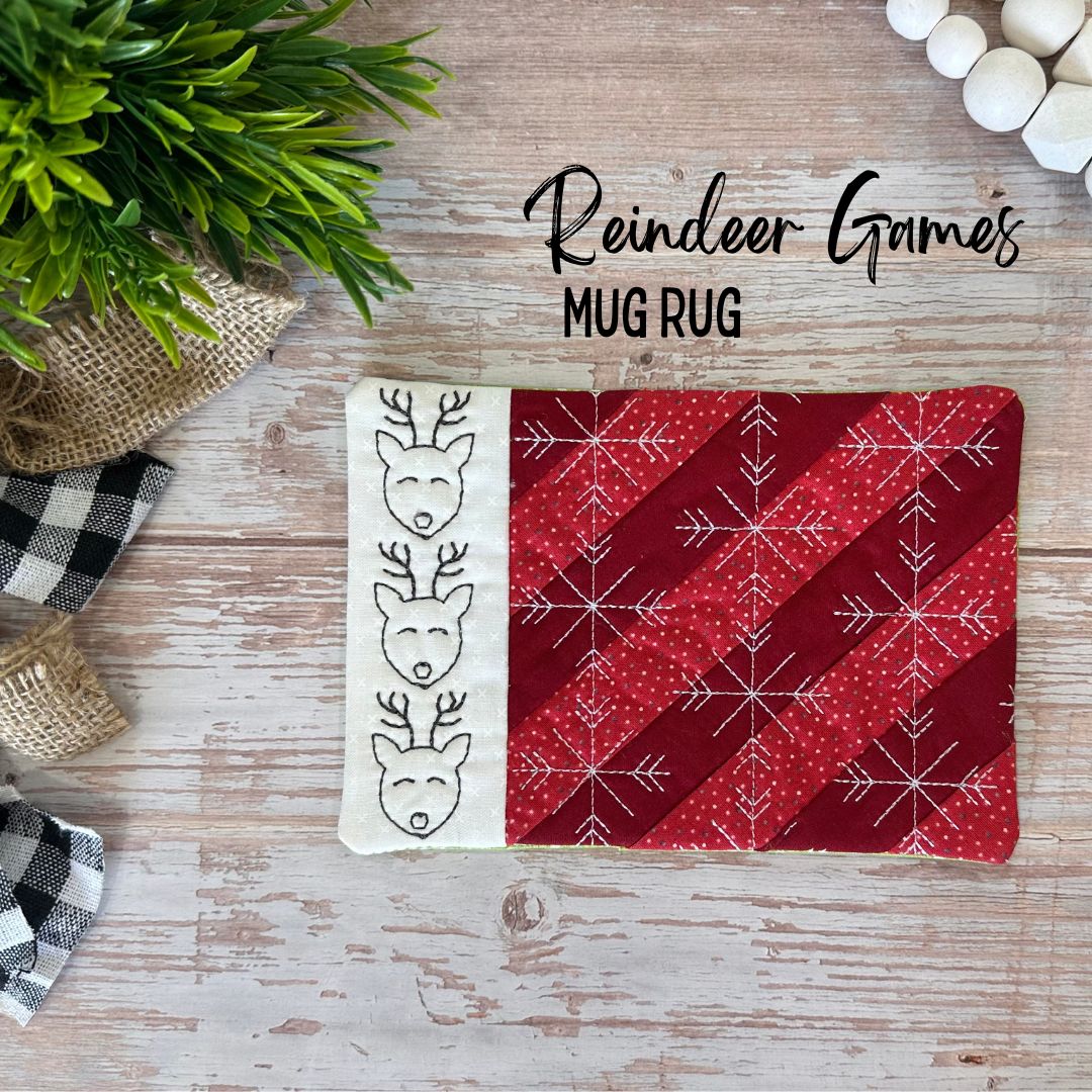 Reindeer Games Mug Rug