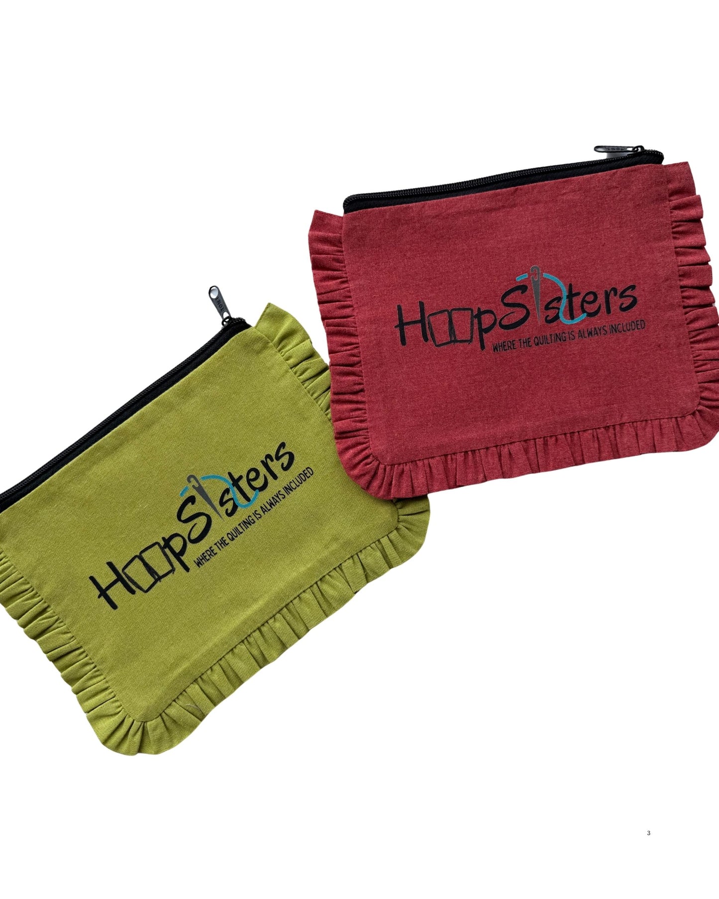 HoopSisters Canvas Ruffle Pouch