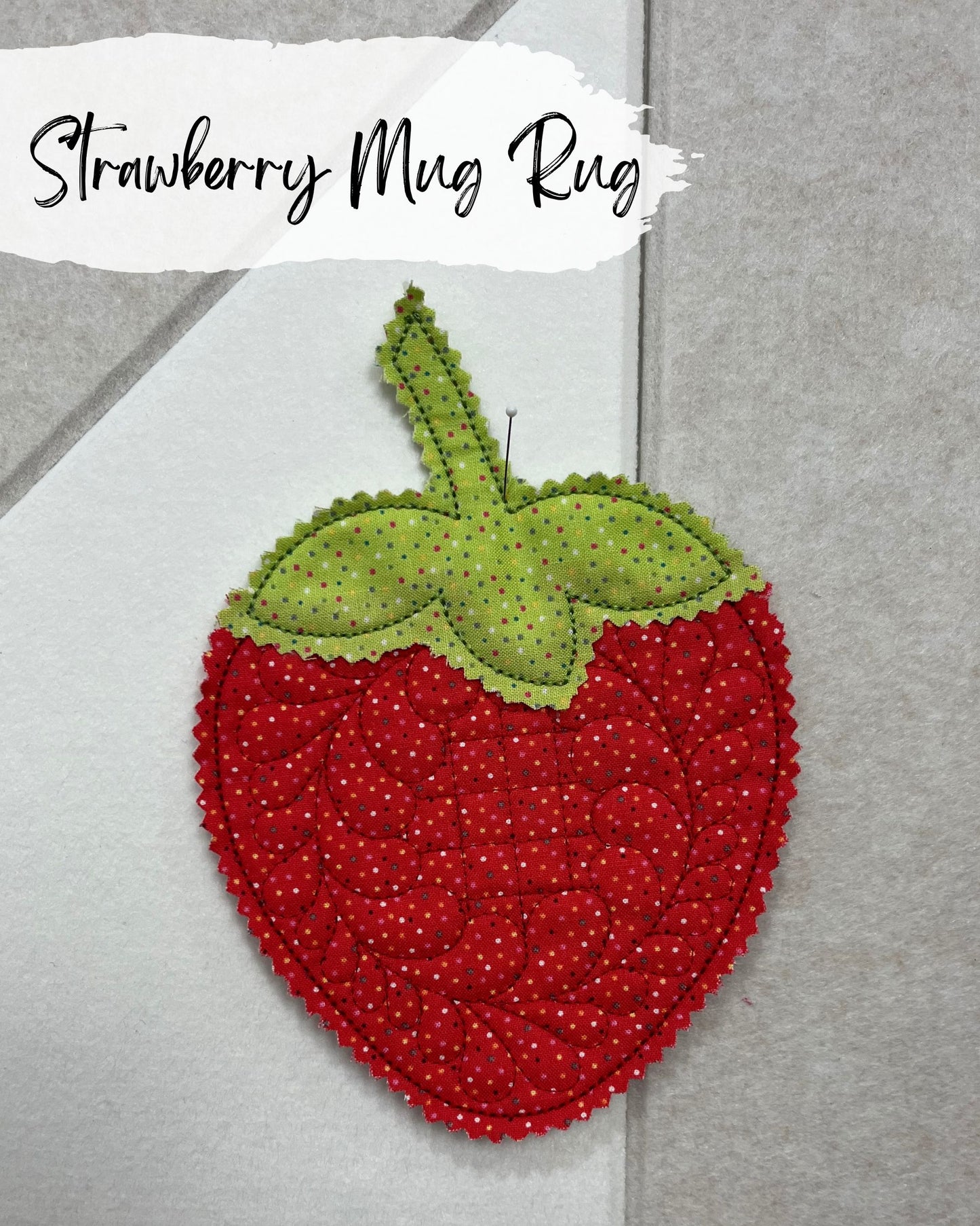 Strawberry Mug Rug