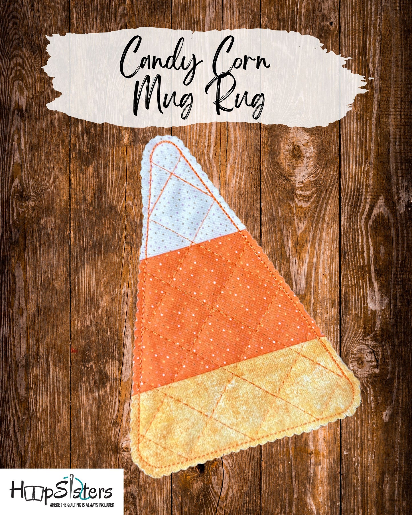 Candy Corn Mug Rug