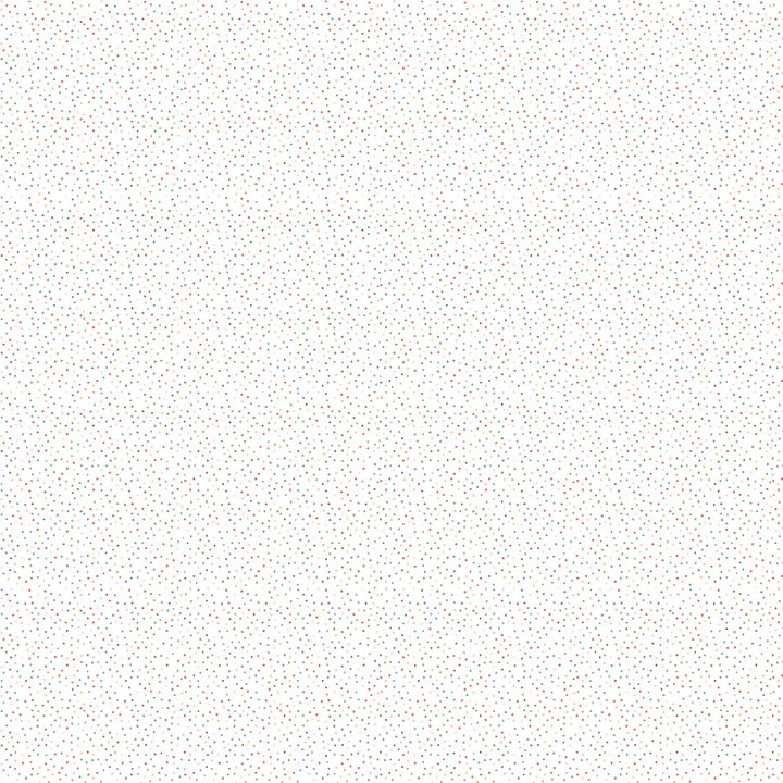 1 Yard Pre-Cut Fabric - Poppie Cotton Country Confetti Marshmallow - New White