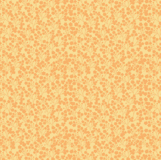 1 Yard Pre-Cut Fabric - Wildflowers Yellow