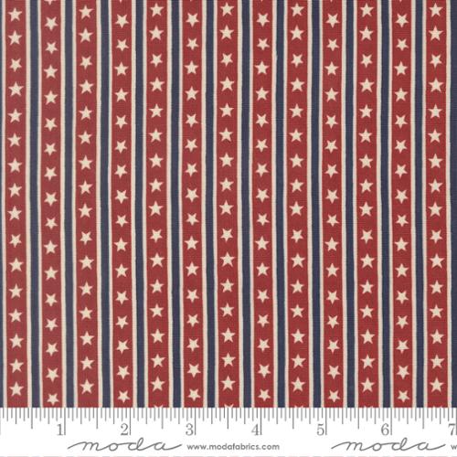 1 Yard Pre-Cut Fabric - Moda America 250 Years Brave Crimson