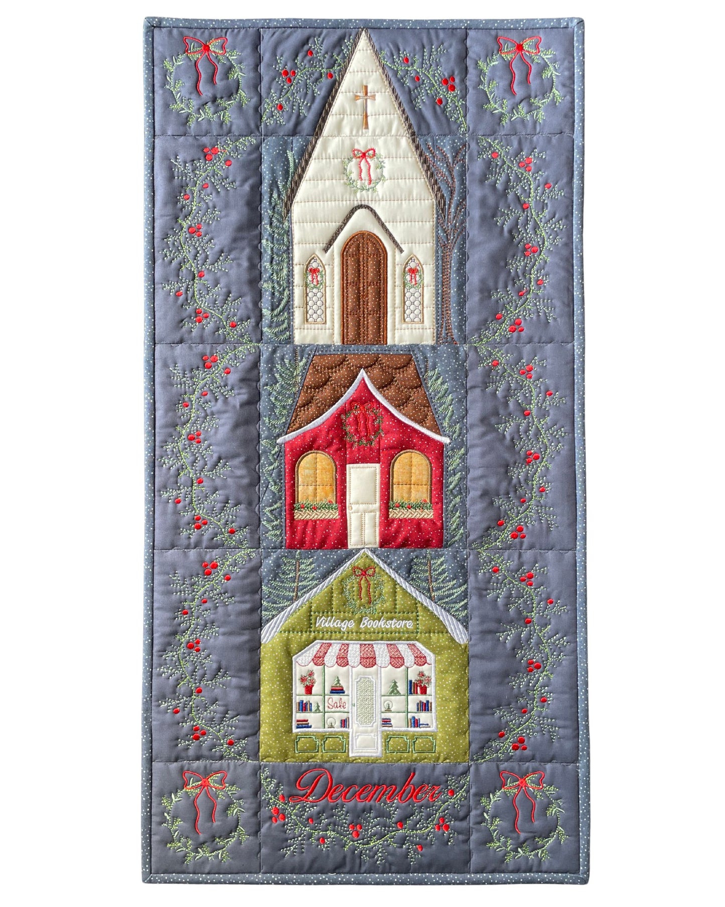 Christmas Village Wall Hanging - Digital Download