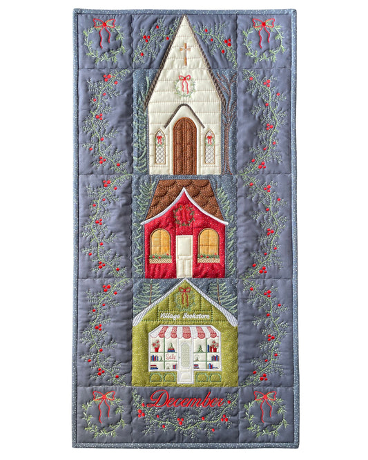 Christmas Village Wall Hanging - Digital Download