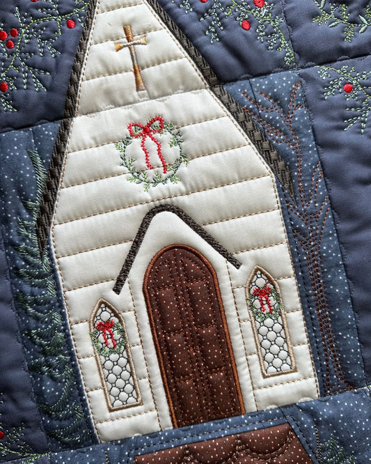 Christmas Village Wall Hanging - Digital Download