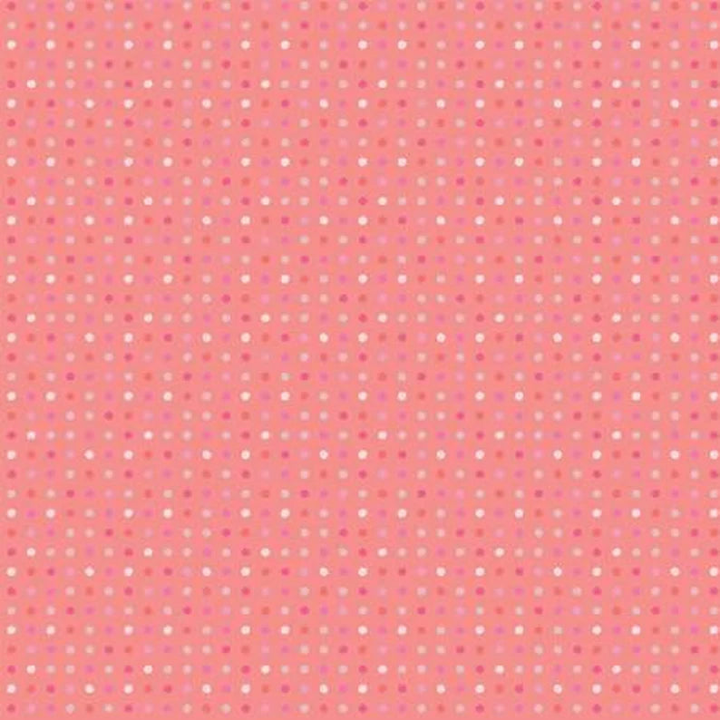 1 Yard Pre-Cut Fabric - Poppie Cotton Seeing Spots Coral Reef