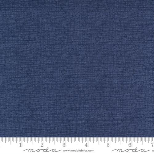 1 Yard Pre-Cut Fabric - Moda Thatched Dark Wash Indigo