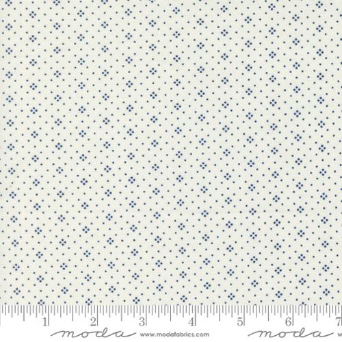 1 Yard Pre-Cut Fabric - Moda Eyelet Daisy Midnight Jeans