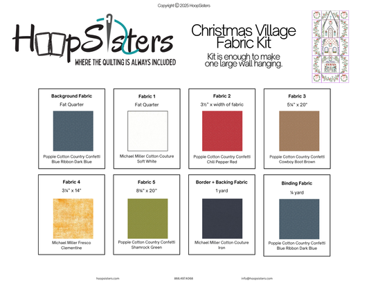Christmas Village Fabric Kit PREORDER