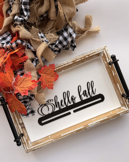 Hello Fall Split Bottom Hanger