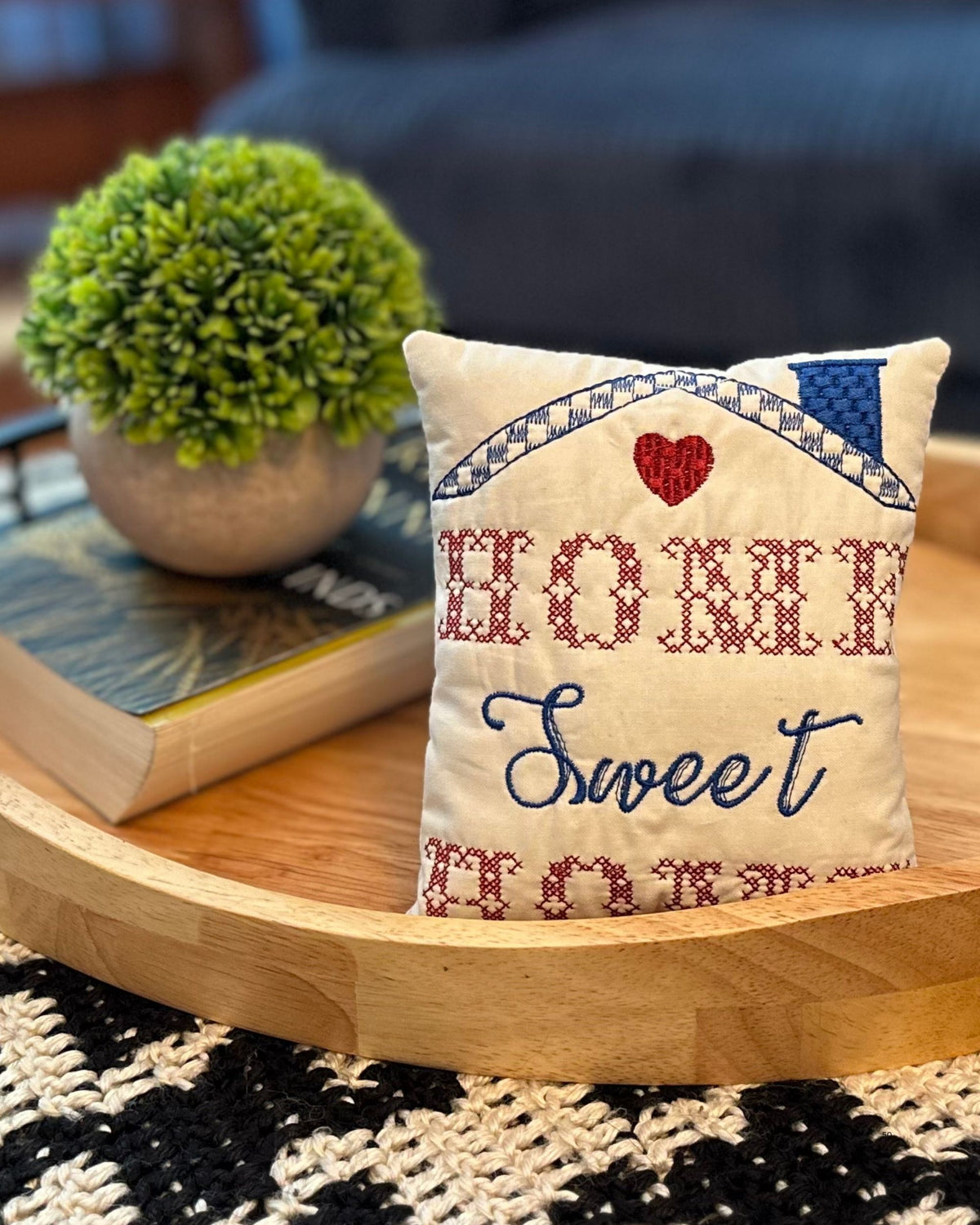 Home Sweet Home Mug Rug - Digital Download