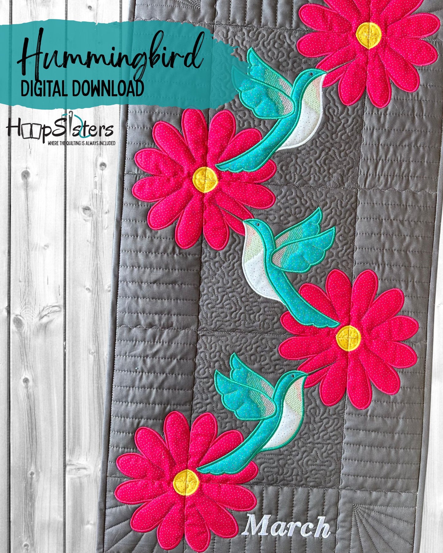 Hummingbird Wall Hanging - Digital Download