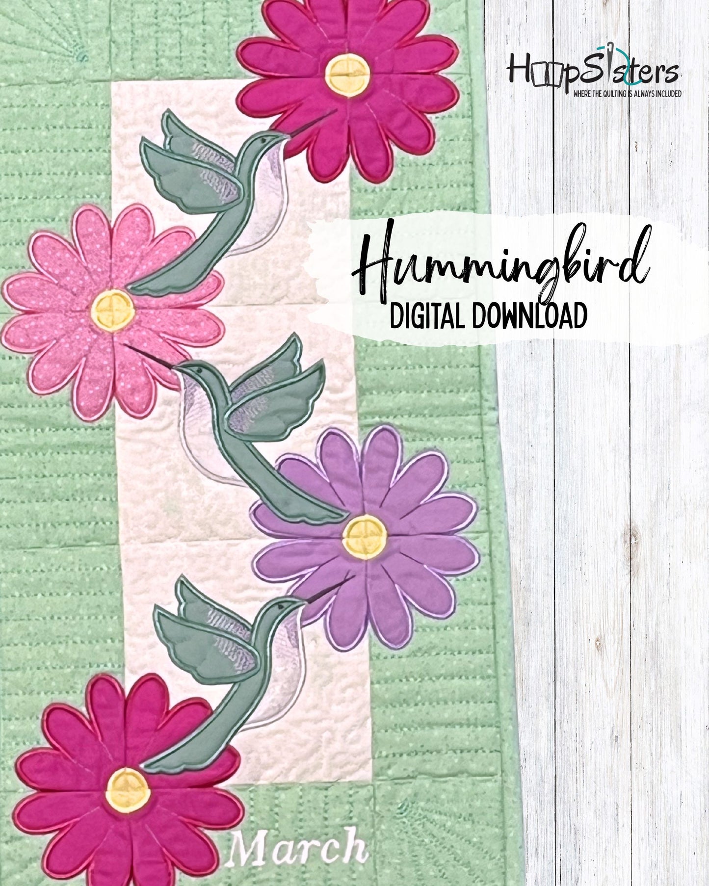 Hummingbird Wall Hanging - Digital Download
