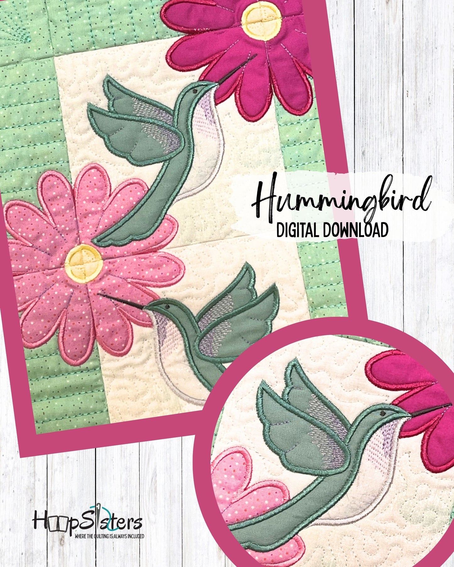 Hummingbird Wall Hanging - Digital Download
