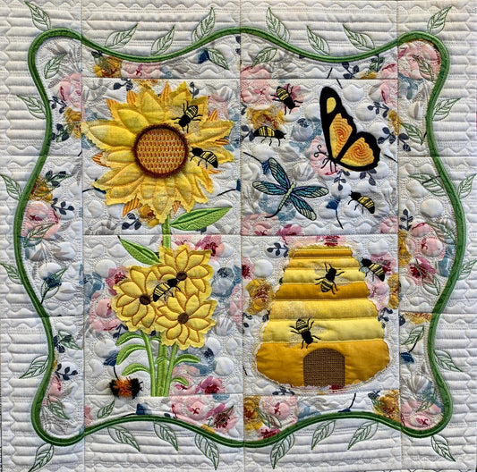 Honeybee Quilt Section - Digital Download