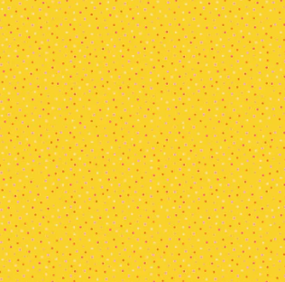 1 Yard Pre-Cut Fabric - Poppie Cotton Country Confetti Lemon Meringue Bright Yellow