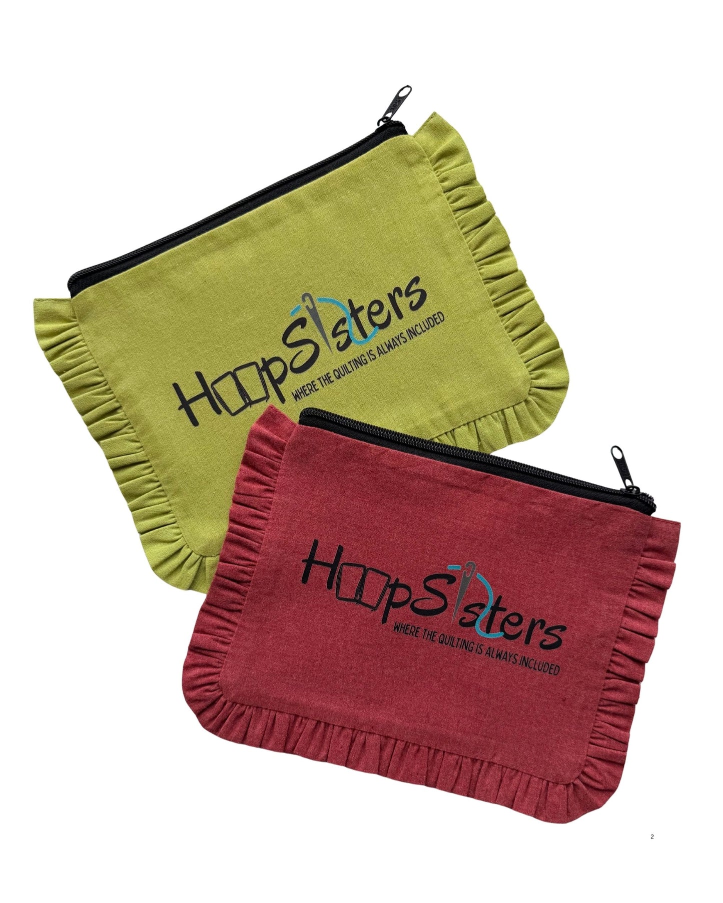 HoopSisters Canvas Ruffle Pouch