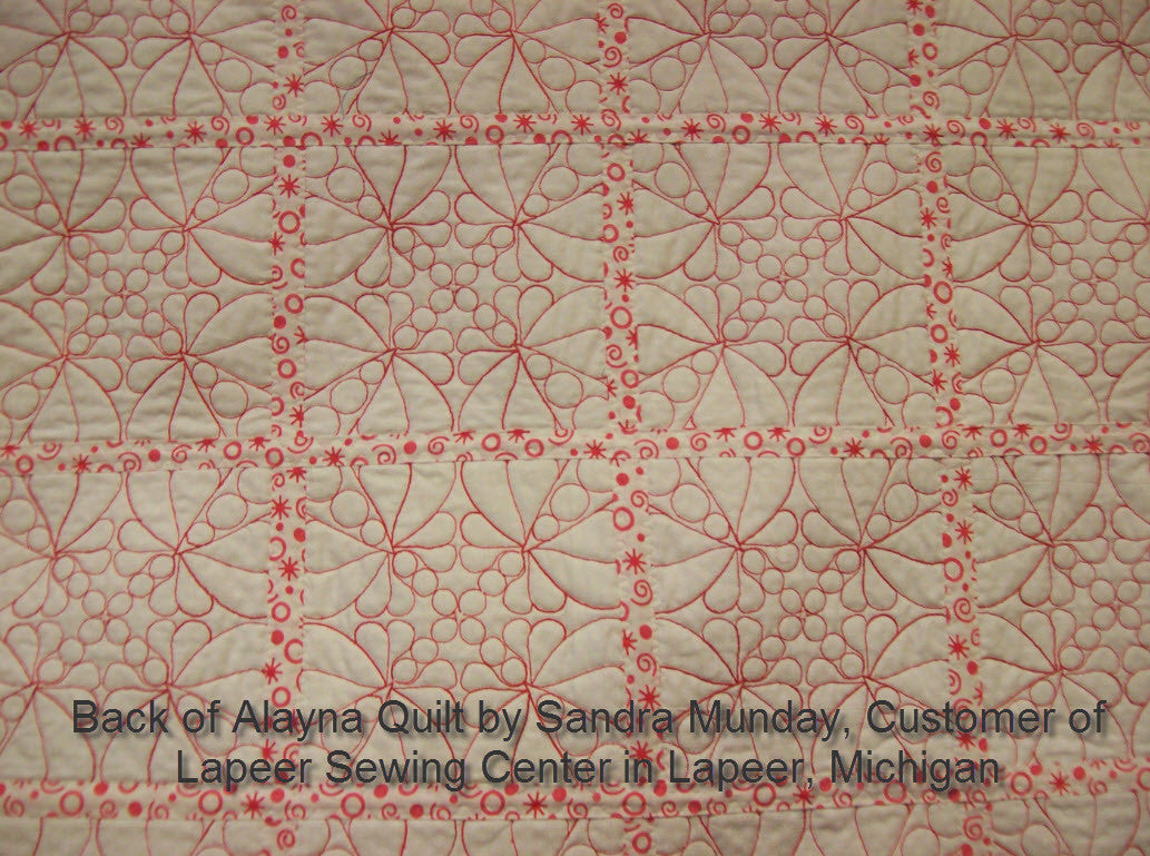 Quilt picture provided by Sandra Munday, customer of Lapeer Sewing Center in Lapeer, Michigan.
