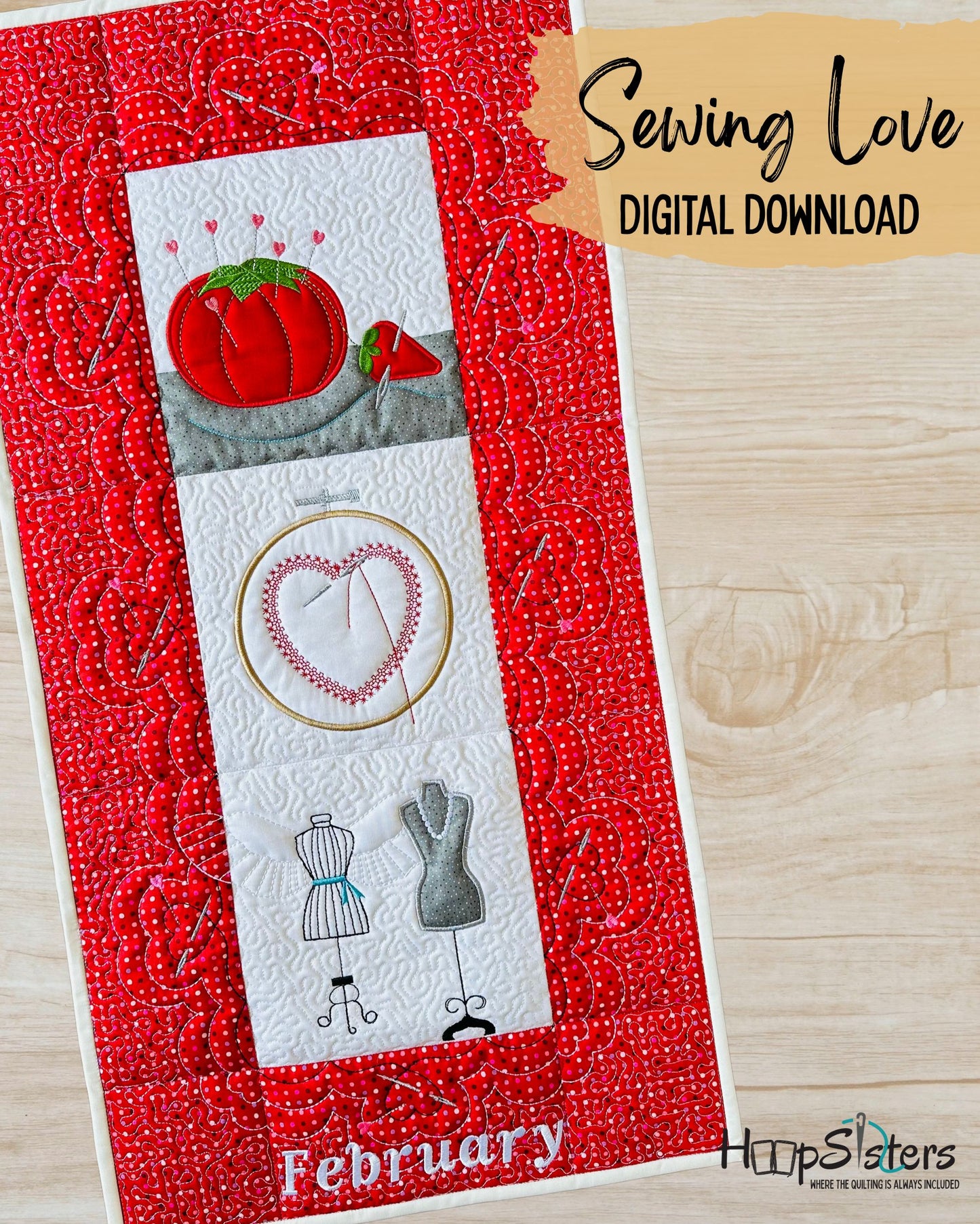 Sewing Love Wall Hanging - Digital Download