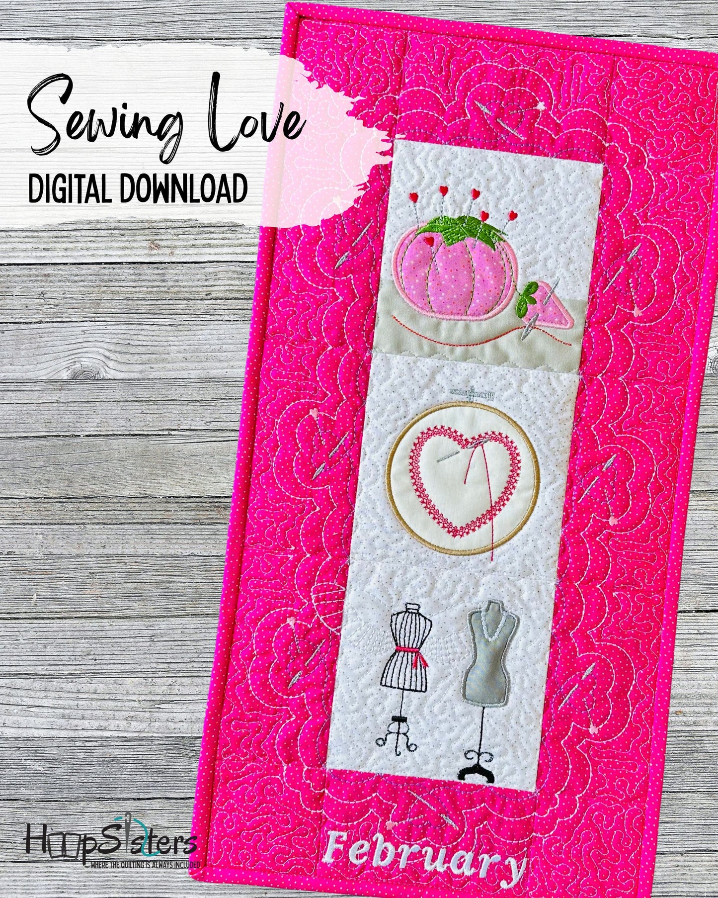 Sewing Love Wall Hanging - Digital Download