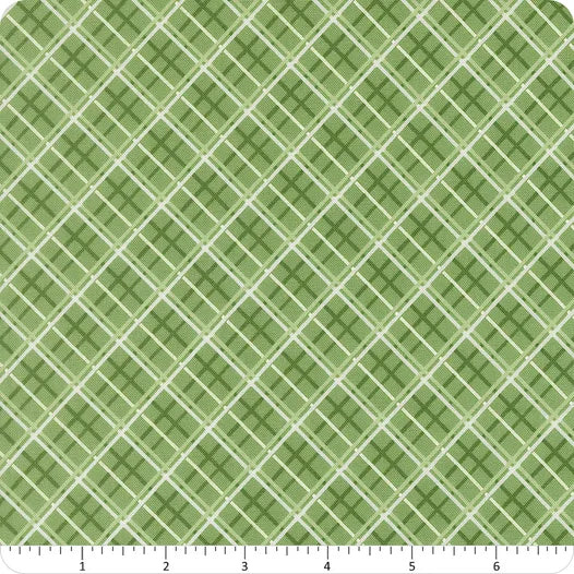 1 Yard Pre-Cut Fabric - Moda Merrily on High Evergreen Pretty Plaid